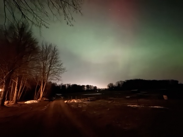 Nordlys over Ravnholt Fuglsang